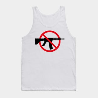 Gun Ban / Prohibition Sign (No Weapons / Peace / 2C) Tank Top